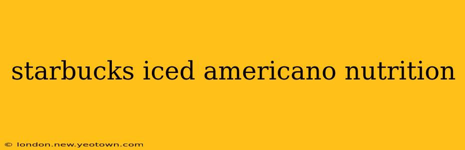 starbucks iced americano nutrition