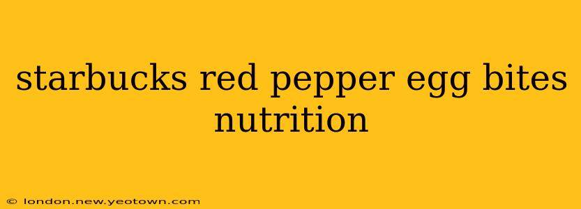 starbucks red pepper egg bites nutrition