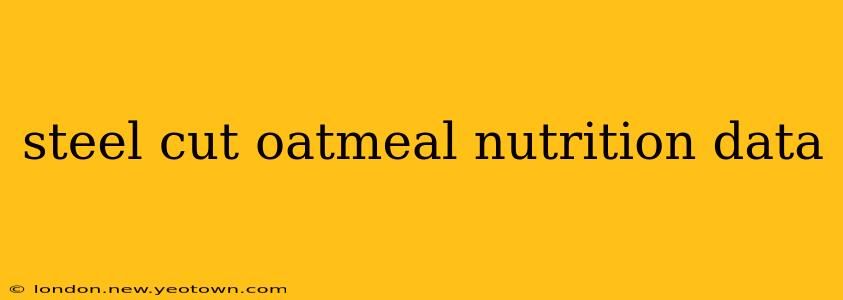 steel cut oatmeal nutrition data