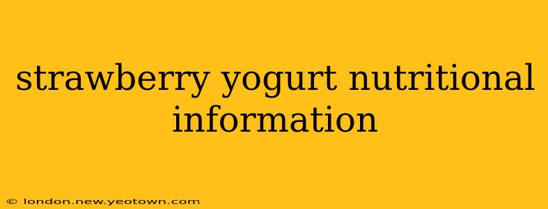 strawberry yogurt nutritional information