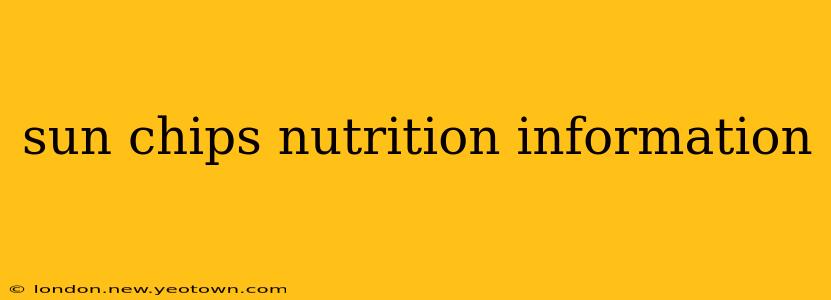 sun chips nutrition information