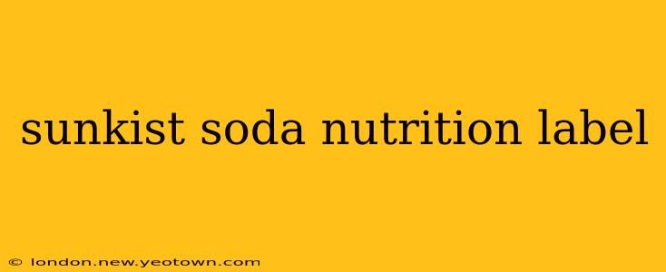 sunkist soda nutrition label
