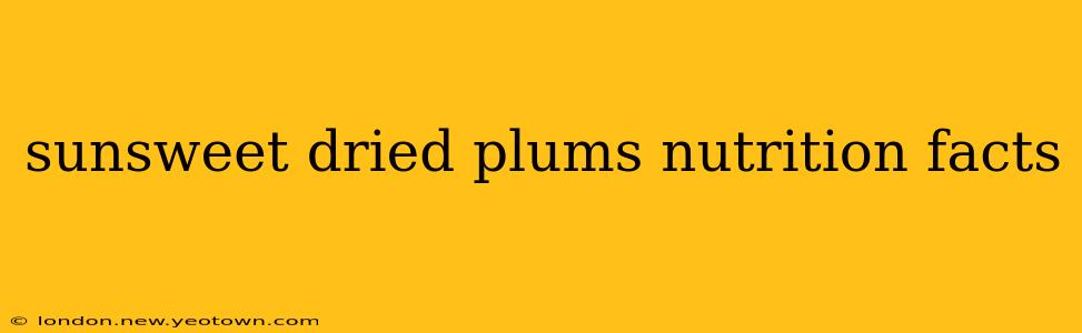 sunsweet dried plums nutrition facts