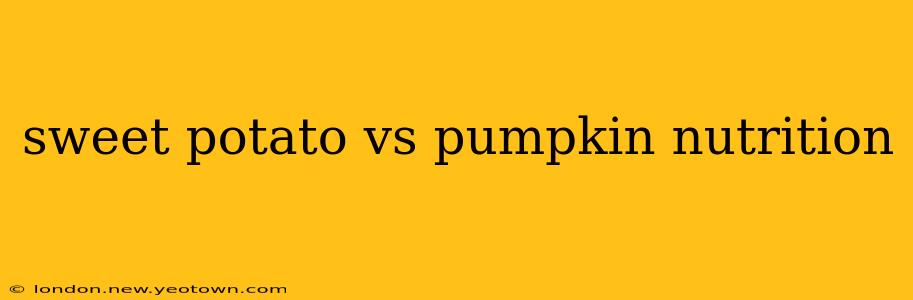 sweet potato vs pumpkin nutrition