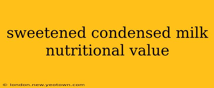 sweetened condensed milk nutritional value