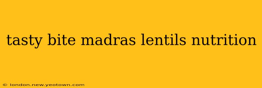 tasty bite madras lentils nutrition