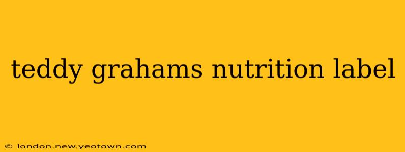 teddy grahams nutrition label