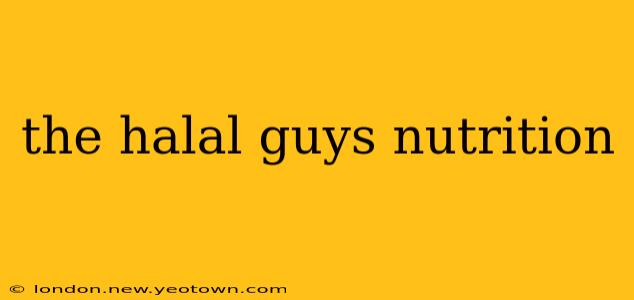 the halal guys nutrition