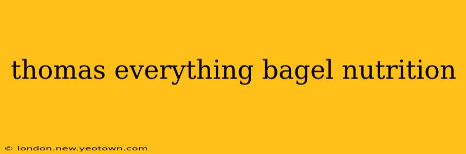 thomas everything bagel nutrition