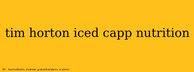 tim horton iced capp nutrition