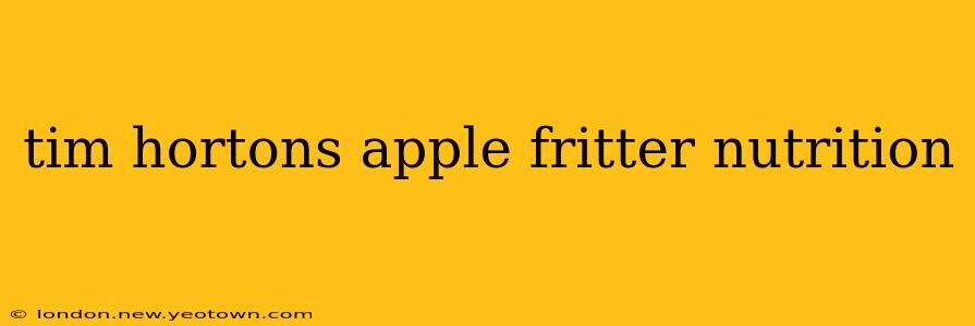 tim hortons apple fritter nutrition