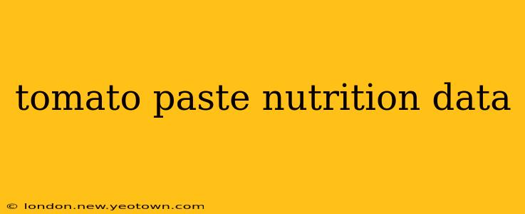 tomato paste nutrition data