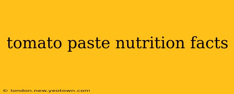 tomato paste nutrition facts