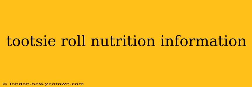 tootsie roll nutrition information