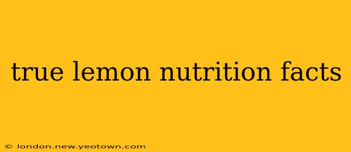 true lemon nutrition facts