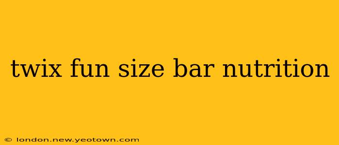 twix fun size bar nutrition