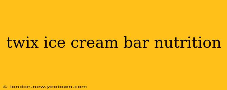 twix ice cream bar nutrition