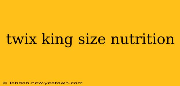 twix king size nutrition