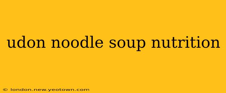 udon noodle soup nutrition