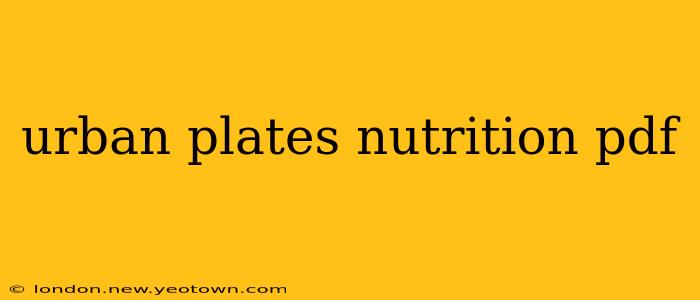 urban plates nutrition pdf