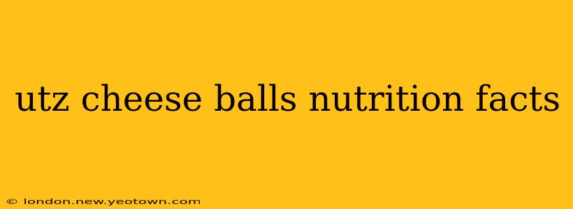 utz cheese balls nutrition facts