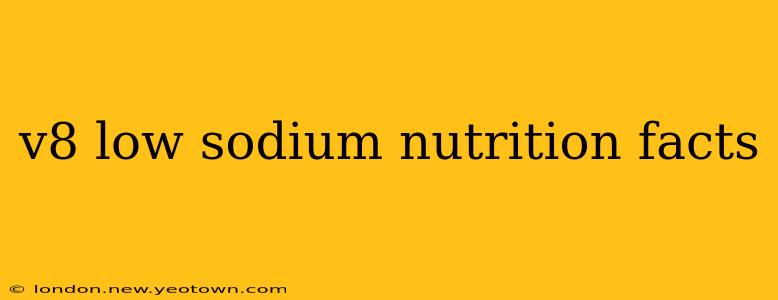 v8 low sodium nutrition facts