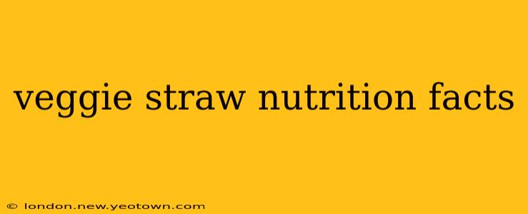 veggie straw nutrition facts