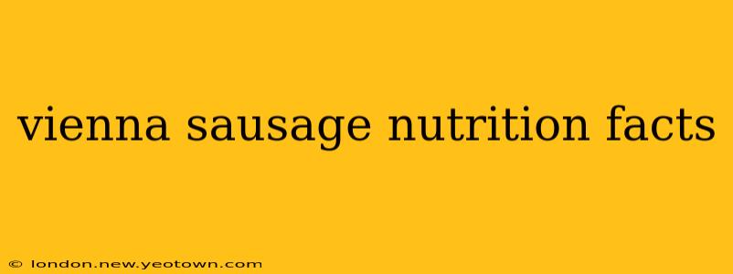 vienna sausage nutrition facts