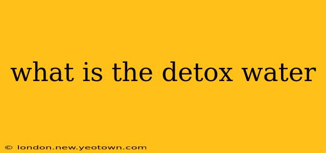 what is the detox water