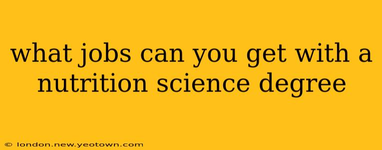 what jobs can you get with a nutrition science degree