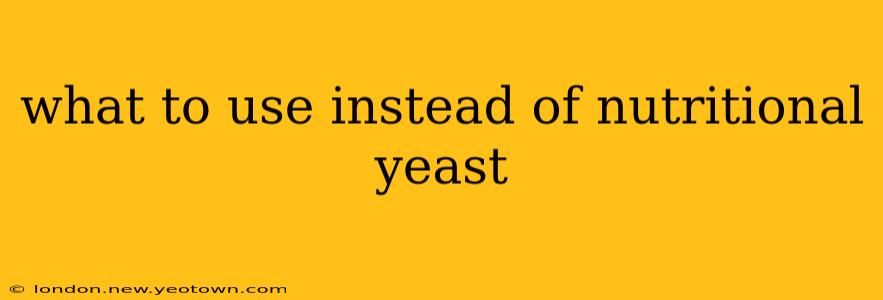 what to use instead of nutritional yeast