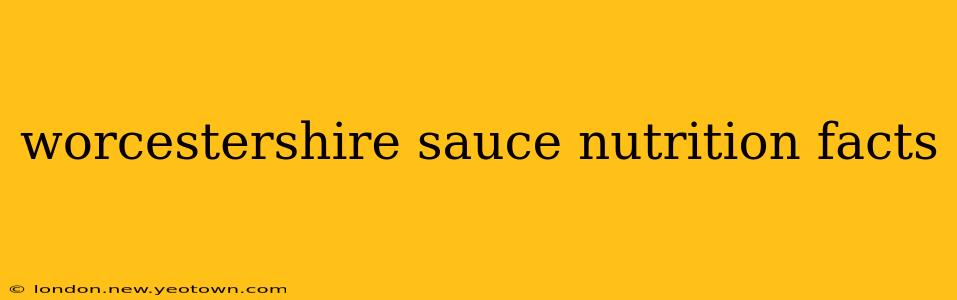 worcestershire sauce nutrition facts