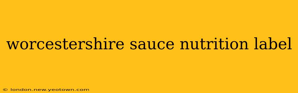 worcestershire sauce nutrition label