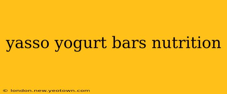 yasso yogurt bars nutrition