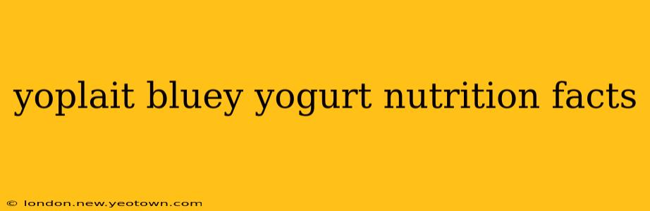 yoplait bluey yogurt nutrition facts