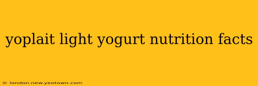 yoplait light yogurt nutrition facts