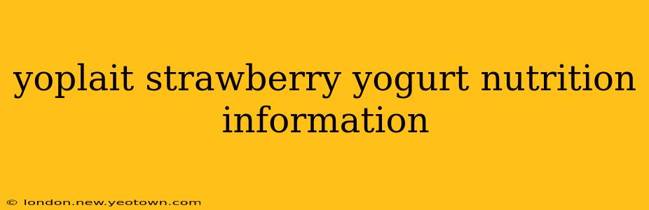yoplait strawberry yogurt nutrition information