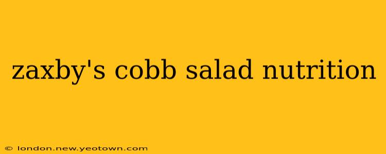 zaxby's cobb salad nutrition