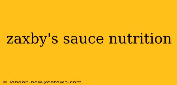 zaxby's sauce nutrition