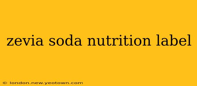 zevia soda nutrition label
