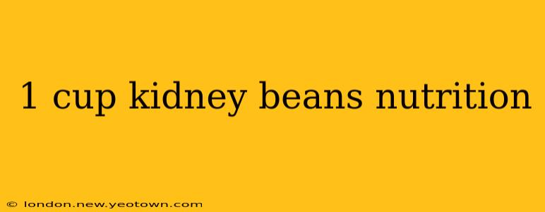 1 cup kidney beans nutrition
