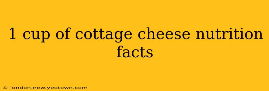 1 cup of cottage cheese nutrition facts