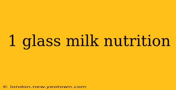 1 glass milk nutrition