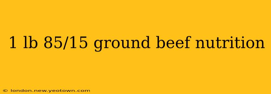 1 lb 85/15 ground beef nutrition