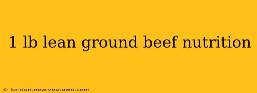 1 lb lean ground beef nutrition