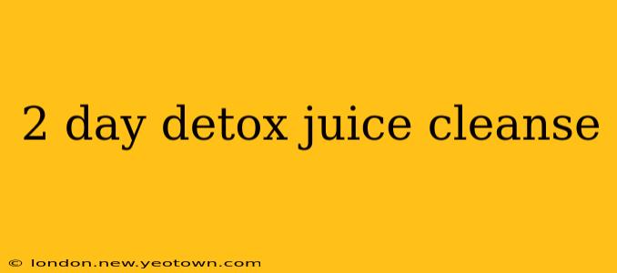 2 day detox juice cleanse