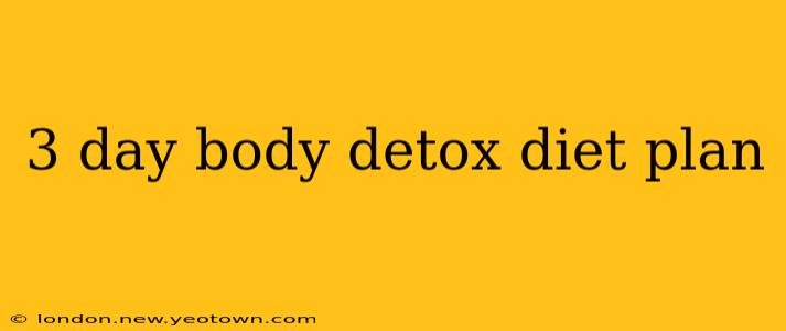 3 day body detox diet plan