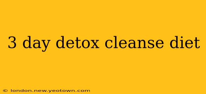 3 day detox cleanse diet