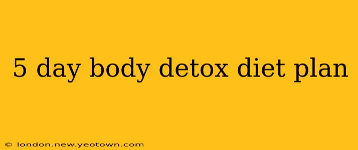 5 day body detox diet plan
