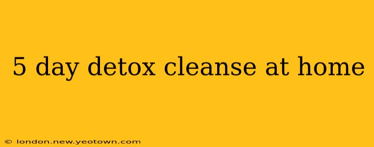 5 day detox cleanse at home